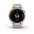 Умные часы Garmin epix Pro (Gen 2) Sapphire Edition 42 мм, золотистый корпус с нейлоновым ремешком сливочного цвета   010-02802-20 010-02802-20