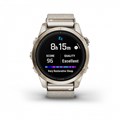 Умные часы Garmin epix Pro (Gen 2) Sapphire Edition 42 мм, золотистый корпус с нейлоновым ремешком сливочного цвета   010-02802-20 010-02802-20