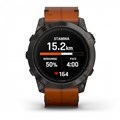 Garmin epix Pro (Gen 2) Sapphire Edition 51 мм, титановый угольно-серый, DLC, коричневый кожаный ремешок   010-02804-30 010-02804-30