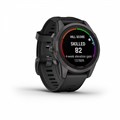 Умные часы Garmin Fenix 7s Pro Sapphire Solar титановый угольно-серый DLC с силиконовым ремешком 010-02776-11 010-02776-11