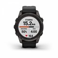 Умные часы Garmin Fenix 7s Pro Sapphire Solar титановый угольно-серый DLC с силиконовым ремешком 010-02776-11 010-02776-11