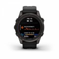 Умные часы Garmin Fenix 7s Pro Sapphire Solar титановый угольно-серый DLC с силиконовым ремешком 010-02776-11 010-02776-11