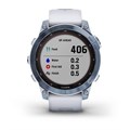 Garmin Fenix 7 Sapphire Solar титановый синий минерал DLC с белым ремешком  010-02540-25 010-02540-25