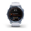 Garmin Fenix 7 Sapphire Solar титановый синий минерал DLC с белым ремешком  010-02540-25 010-02540-25