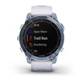 Garmin Fenix 7 Sapphire Solar титановый синий минерал DLC с белым ремешком  010-02540-25 010-02540-25