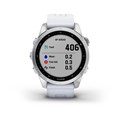Garmin Fenix 7s серебристый с белым силиконовым ремешком 010-02539-03 010-02539-03