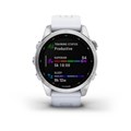 Garmin Fenix 7s серебристый с белым силиконовым ремешком 010-02539-03 010-02539-03