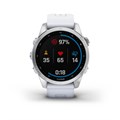 Garmin Fenix 7s серебристый с белым силиконовым ремешком 010-02539-03 010-02539-03