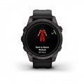 Умные часы Garmin epix Pro (Gen 2) Sapphire Edition 42 мм, титановый, угольно-серый, DLC, черный ремешок 010-02802-15 010-02802-15