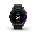 Умные часы Garmin epix Pro (Gen 2) Sapphire Edition 42 мм, титановый, угольно-серый, DLC, черный ремешок 010-02802-15 010-02802-15