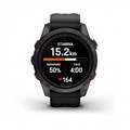 Умные часы Garmin epix Pro (Gen 2) Sapphire Edition 42 мм, титановый, угольно-серый, DLC, черный ремешок 010-02802-15 010-02802-15
