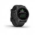Умные часы Garmin epix Pro (Gen 2) Sapphire Edition 42 мм, титановый, угольно-серый, DLC, черный ремешок 010-02802-15 010-02802-15
