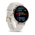 Умные часы Garmin Venu 3S цвета слоновой кости с золотистым безелем  010-02785-04 2257