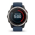 Garmin quatix 7 Pro, AMOLED, сапфировое стекло, титановый, темно-синий ремешок  010-02803-81 2260
