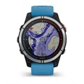Garmin Quatix 7 с синим силиконовым ремешком  010-02540-61 2303