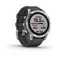 Смарт часы Garmin  FENIX 7 серебристый с графитовым силиконовым ремешком 010-02540-01 010-02540-01
