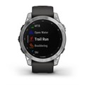 Смарт часы Garmin  FENIX 7 серебристый с графитовым силиконовым ремешком 010-02540-01 010-02540-01