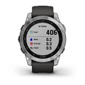 Смарт часы Garmin  FENIX 7 серебристый с графитовым силиконовым ремешком 010-02540-01 010-02540-01