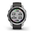 Смарт часы Garmin  FENIX 7 серебристый с графитовым силиконовым ремешком 010-02540-01 010-02540-01