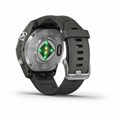 Смарт часы Garmin FENIX 7S PRO Solar серебристый с черным силиконовым ремешком 010-02776-01 2337