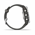 Смарт часы Garmin FENIX 7S PRO Solar серебристый с черным силиконовым ремешком 010-02776-01 2337