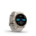 Умные часы Garmin Fenix 8 43 mm AMOLED Sapphire soft gold with a fog gray leather band 010-02903-40 010-02903-40